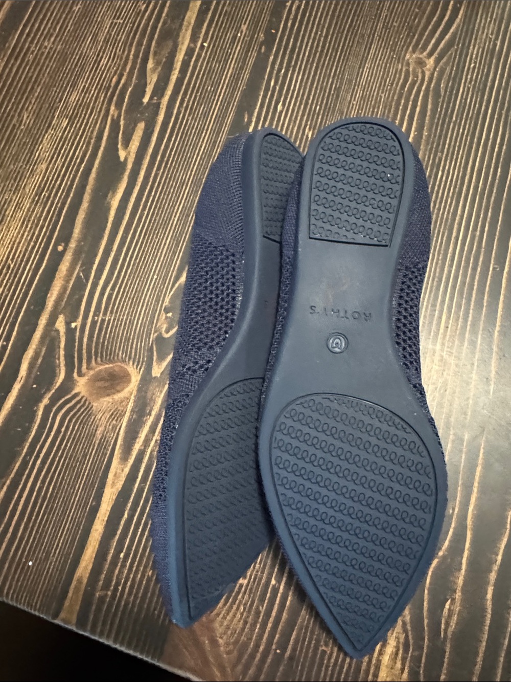 Rothy's Women's Navy Pointed Knit Flats - Picture 5 of 5